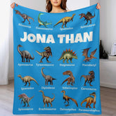 Personalized Fleece Unicorn Dinosaur Blanket for Kids